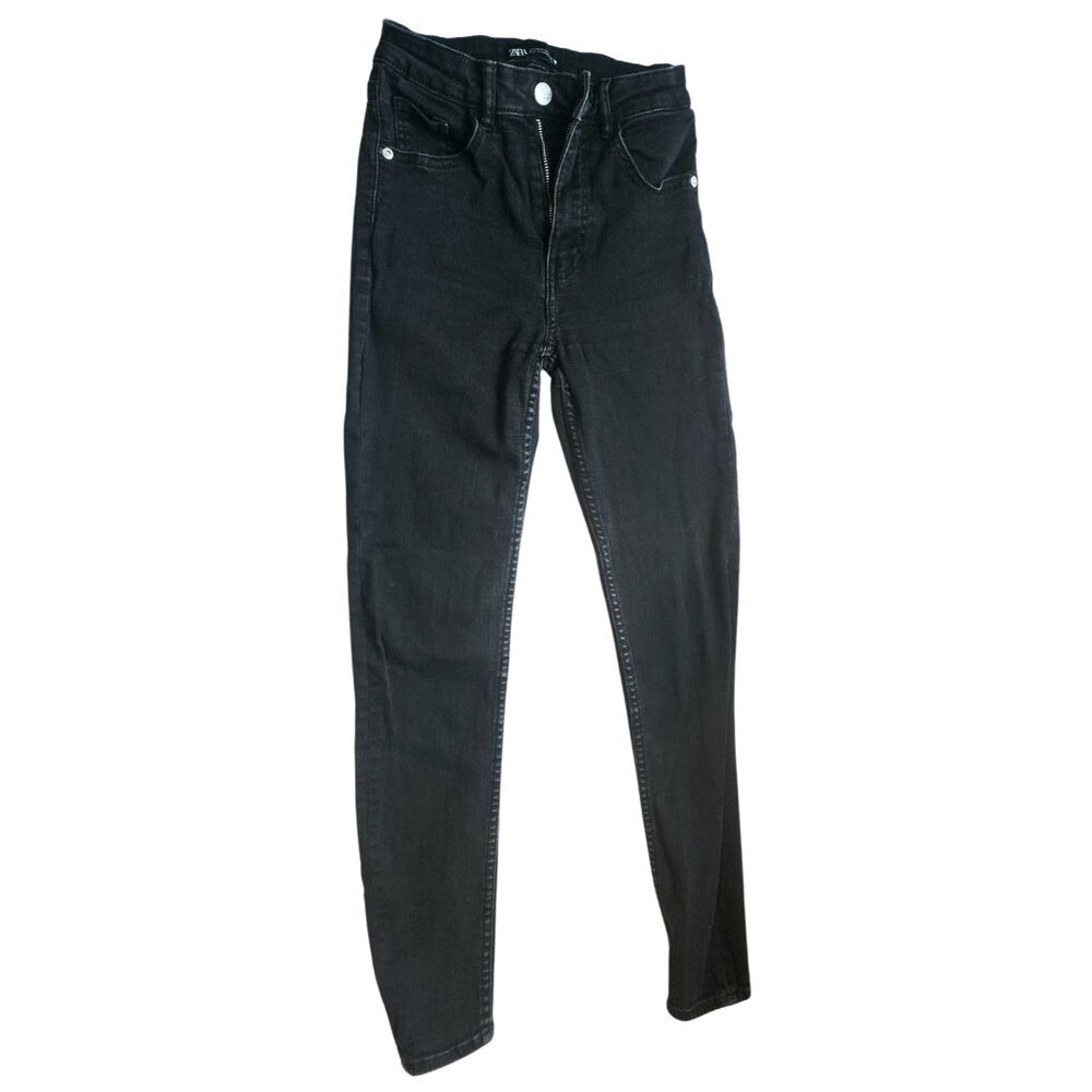 Zara Black Skinny Jeans, Size 2, Good Condition